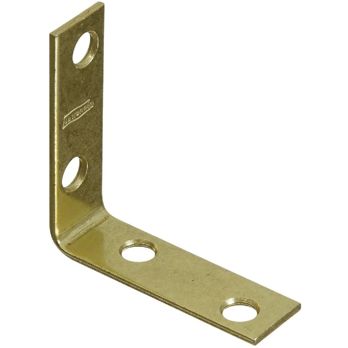Premium Material National Catalog V115 2 In. x 5 8 In. Brass Steel Corner Brace 4-Count Smooth