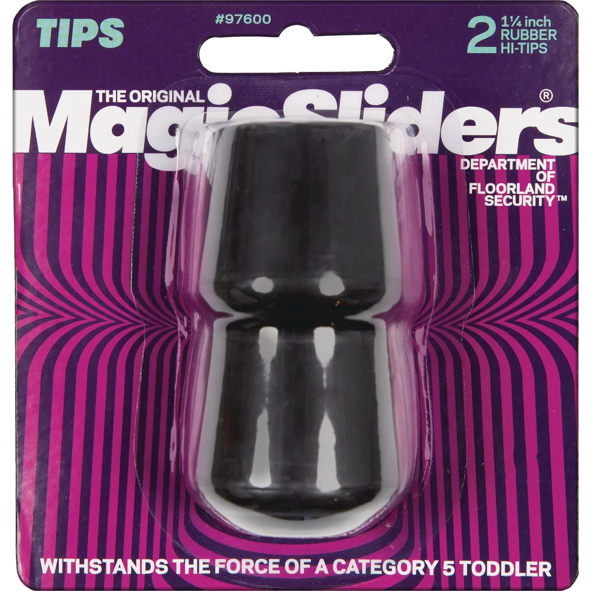 Top-Quality Sliders 1-1 4 In. Black Rubber Leg Tip 2-Pack Verified