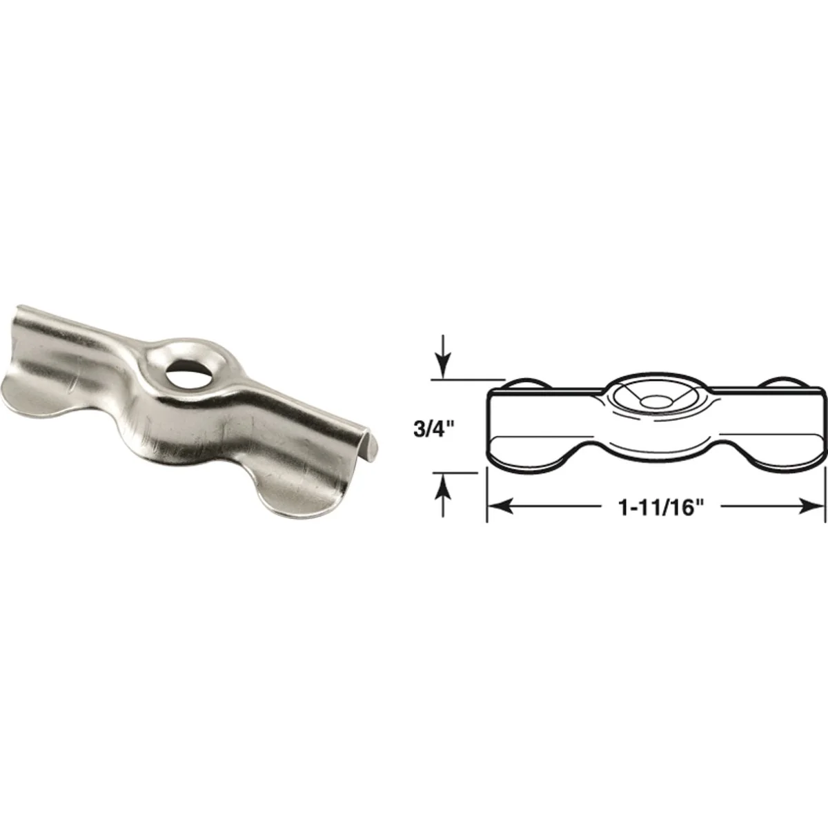 Enhanced Prime-Line Flush Double Wing Clips 6 Count Eco-Friendly