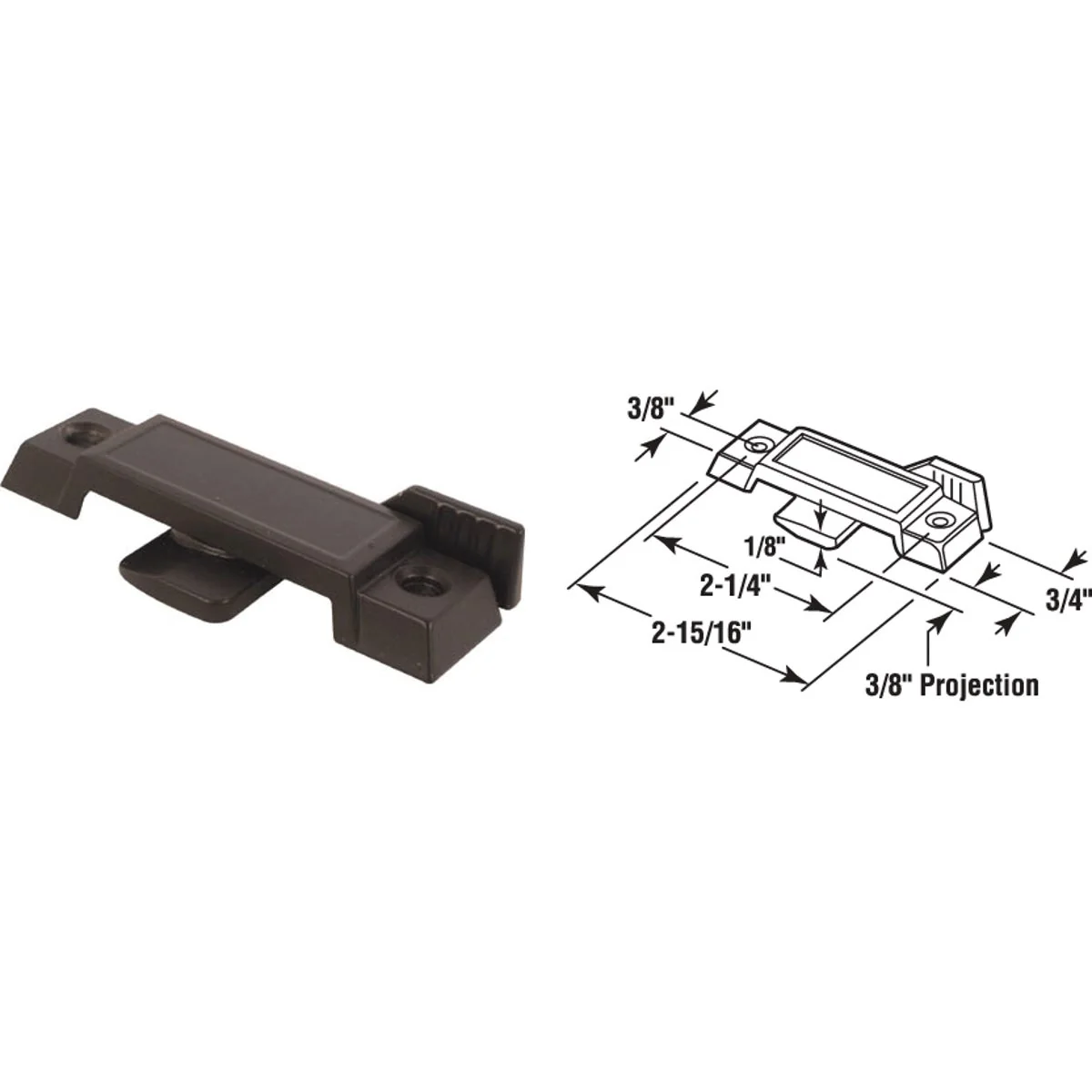 Sophisticated Prime-Line Bronze Latch Sliding Window Sash Lock Contemporary