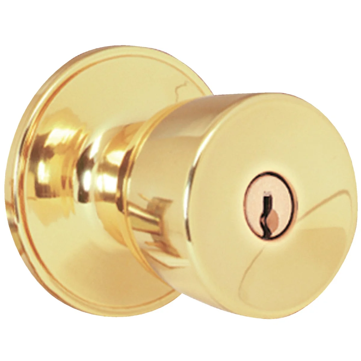 Premium Material Dexter Bright Brass Entry Door Knob Lightweight