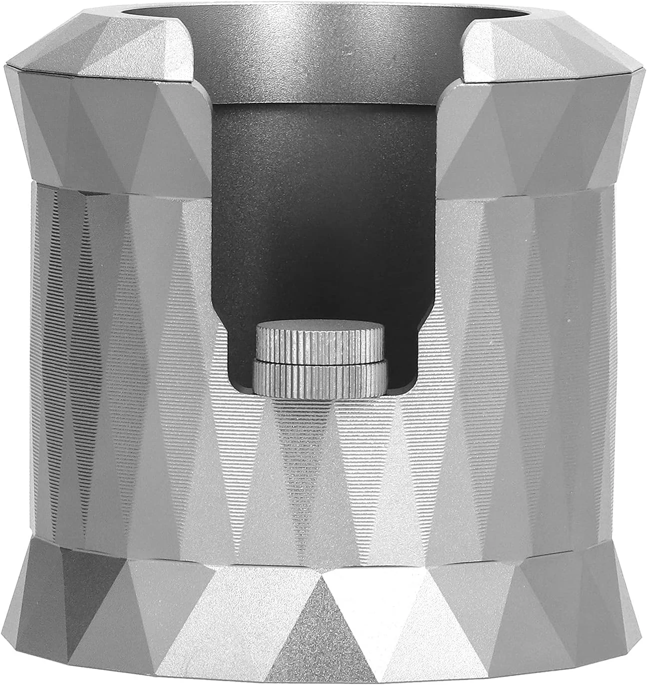 Efficient Coffee Portafilter Holder Aluminum Alloy Coffee Tamper Stand Portafilter Stand Base for Coffee Machine Frosted Gray Superior