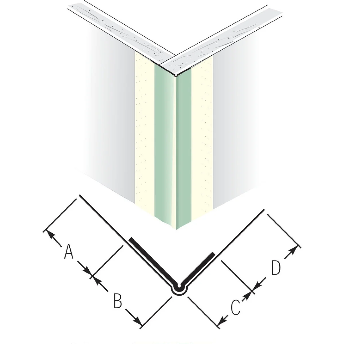 Efficient Beadex 1-7 16 In. x 10 Ft. Paper Faced Metal Outside Drywall Corner Bead Reusable