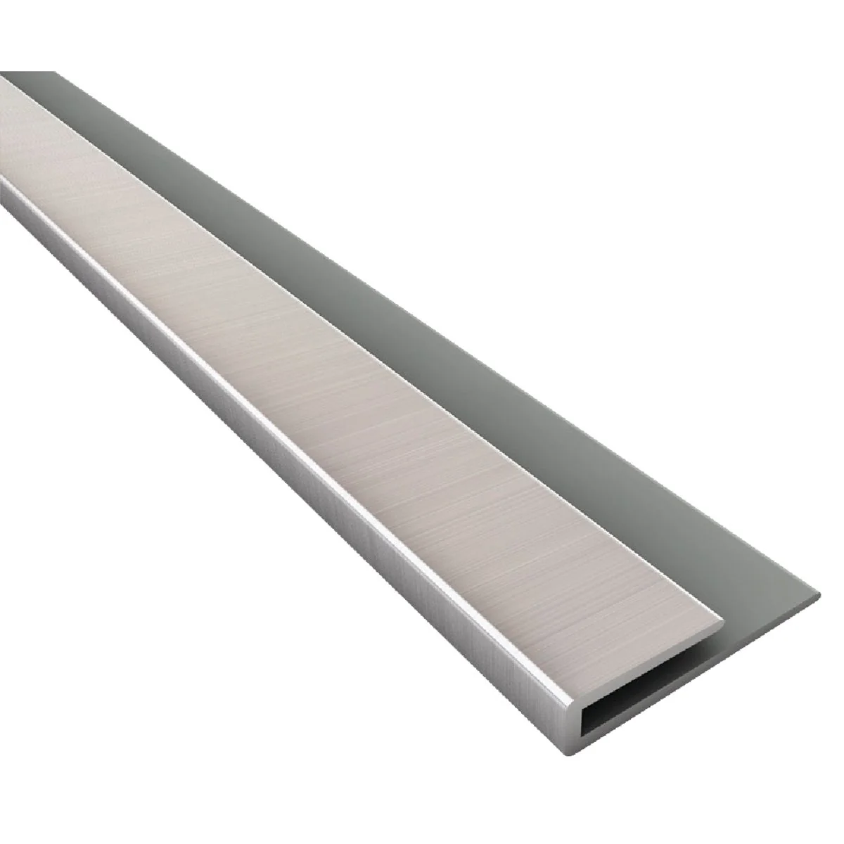Specialty Fasade 18 In. Thermoplastic J-Edge Backsplash Trim Brushed Nickel High-Grade