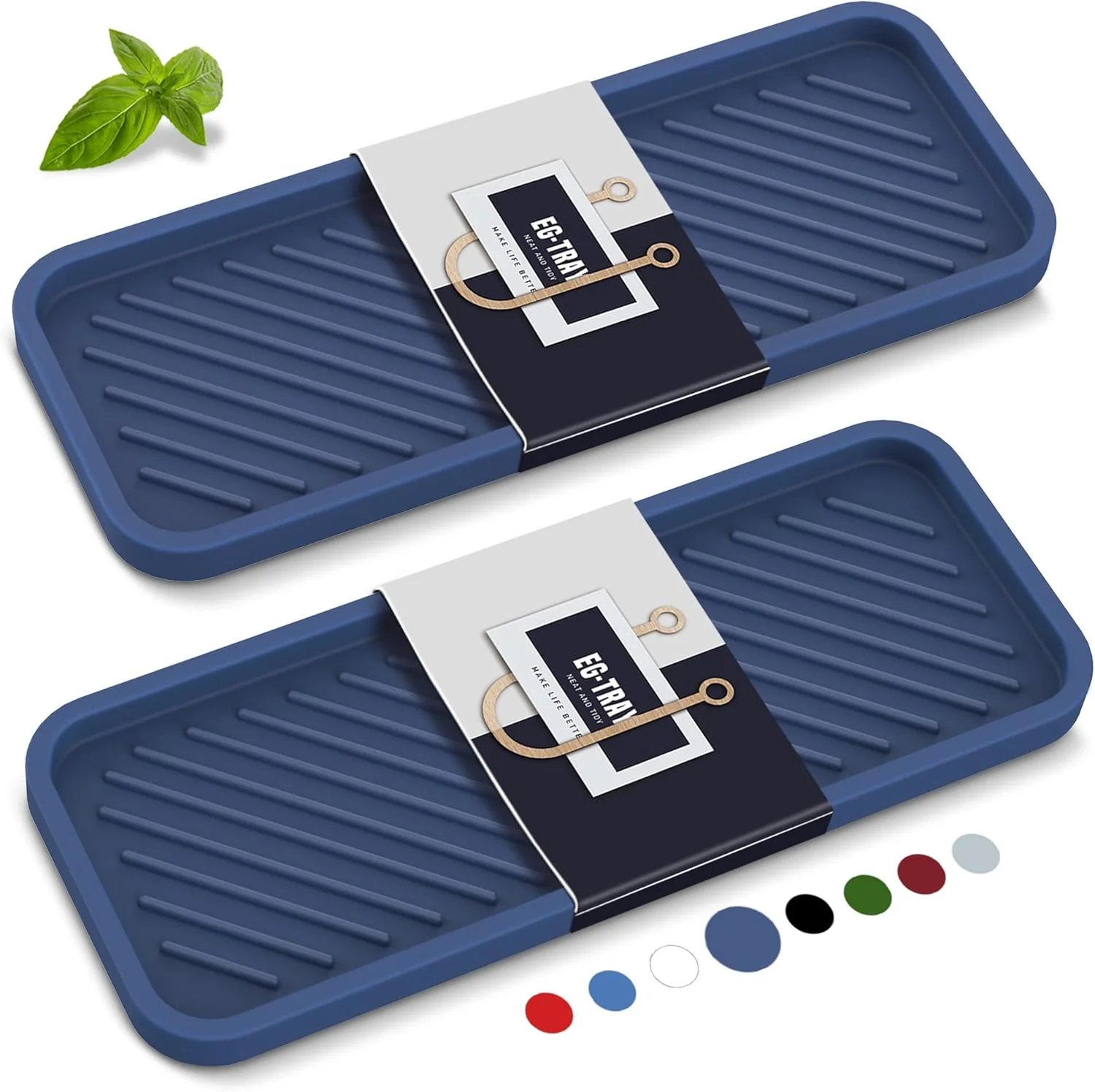 High-Performance EG-SIPRO Silicone Sink Organizer Tray 2-Pack Sasa Color Unisex Relaxed
