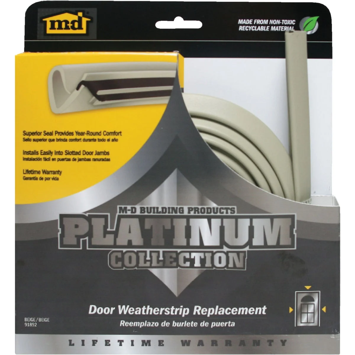 Expertly Made M-D 84 Beige Door Jambs Weatherstrip Top-Quality