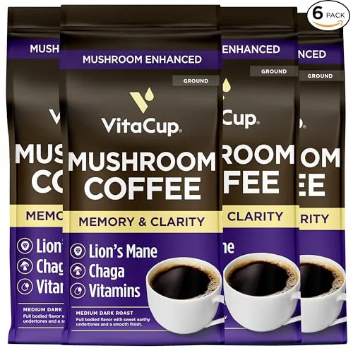 Reliable Mushroom Medium Dark Roast Ground Coffee 60 Ounce Exceptional