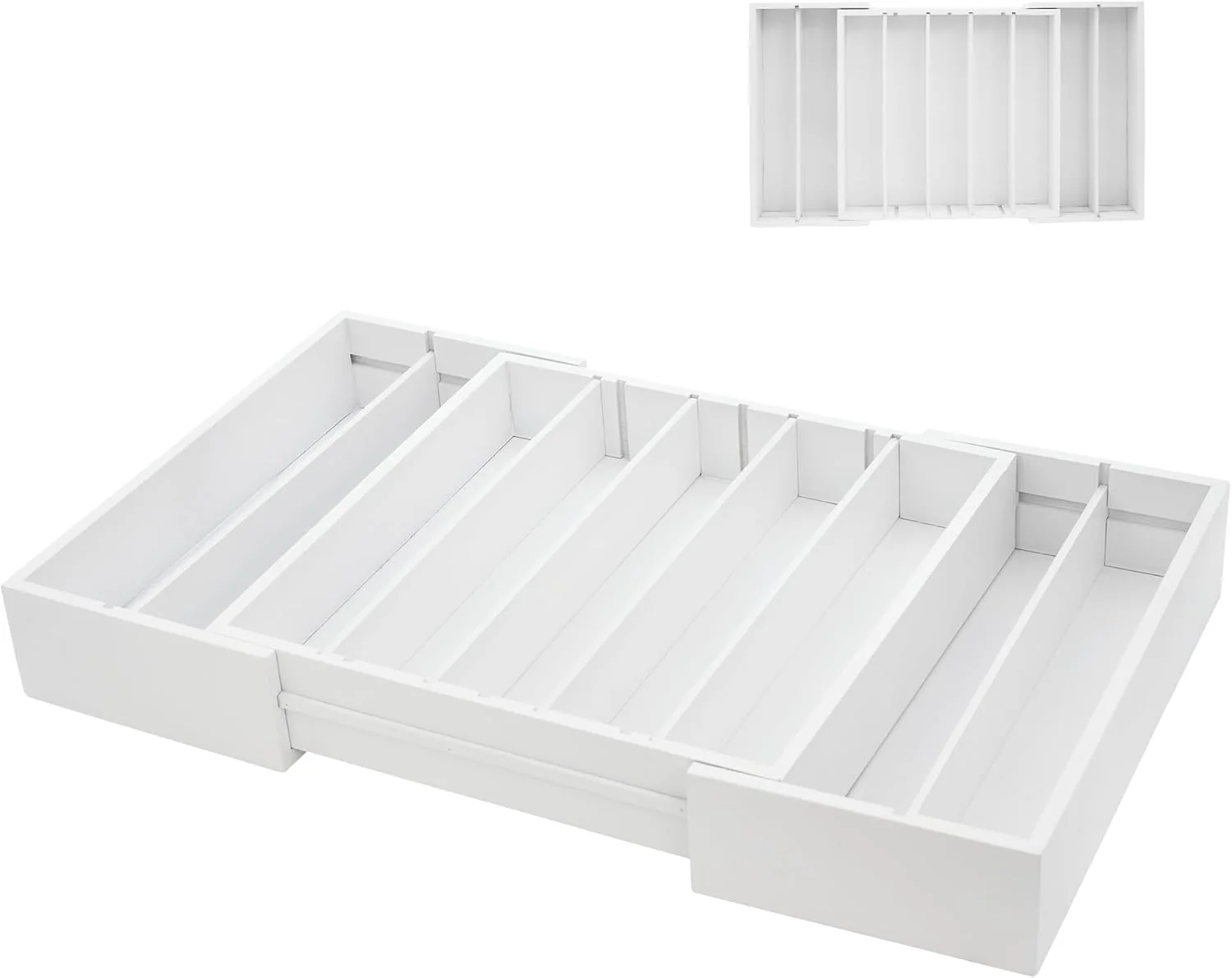 Clean MinBoo Bamboo Drawer Organizer – Expandable K Cup Pods Holder Coffee Pod Storage Tea Organizer Pure