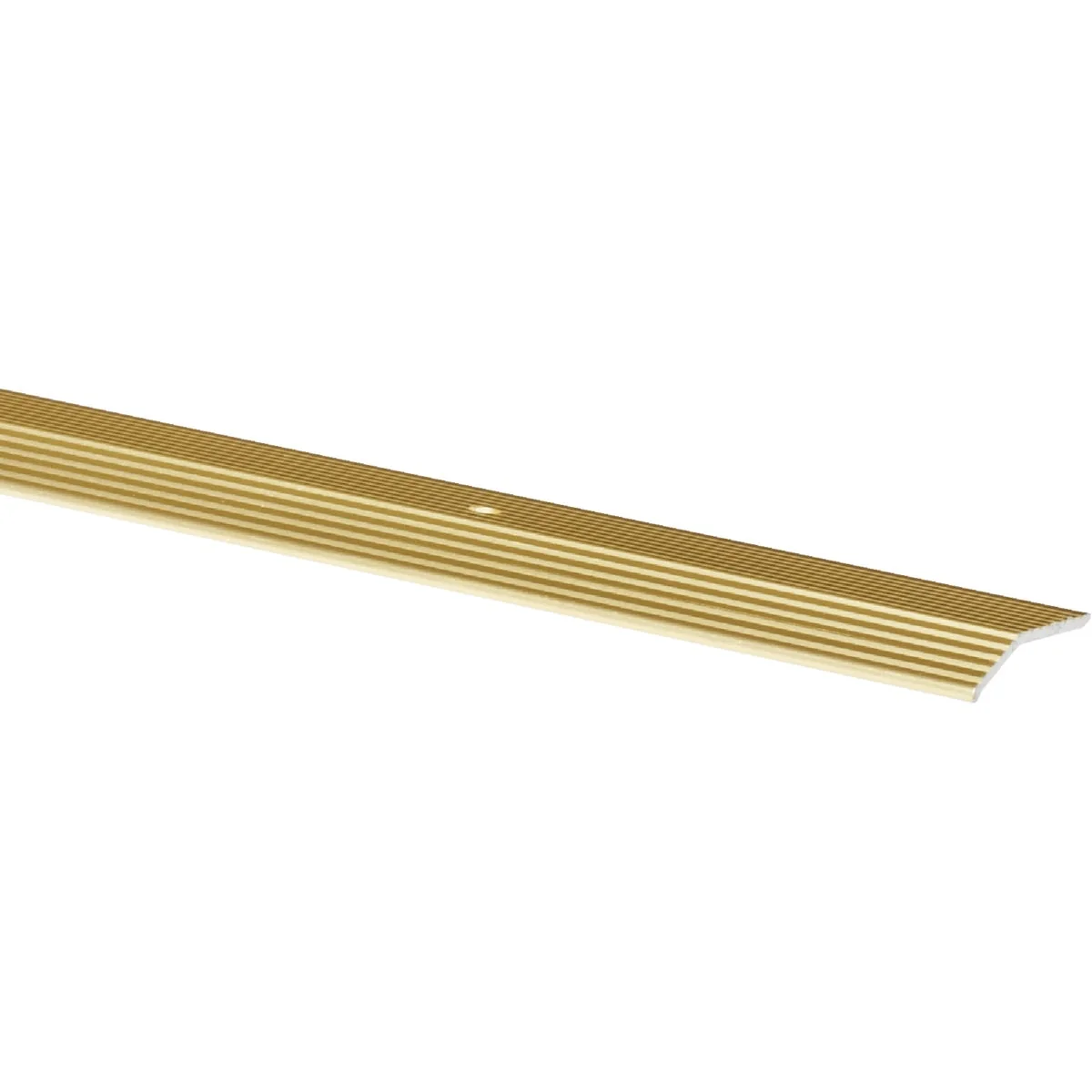 Smart Do it Satin Gold Fluted 1-3 8 In. x 6 Ft. Aluminum Carpet Trim Bar Wide Pure