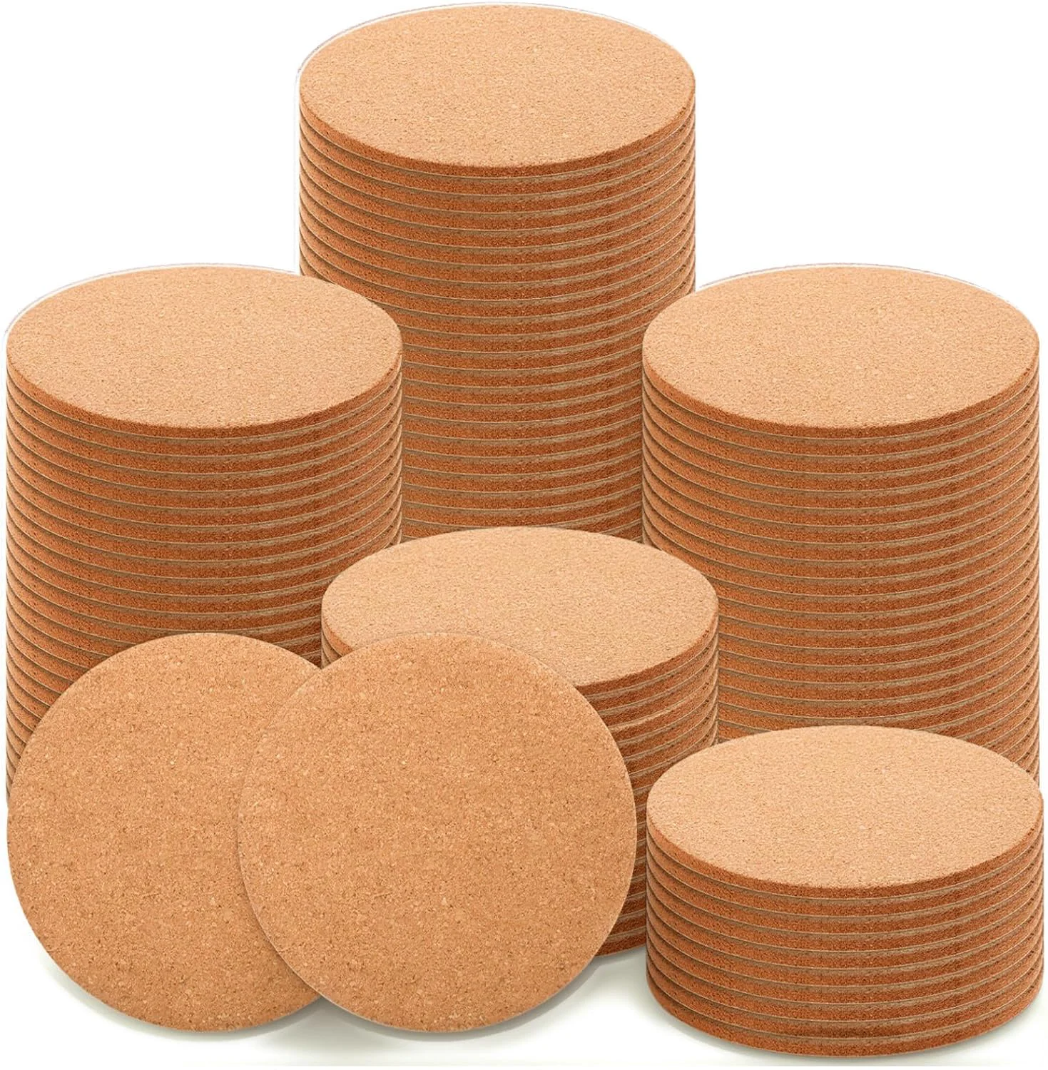 Easy-to-Use 100Pcs Cork Coasters for Drink 3.5 Round Natural Cork Pads Thick Absorbent Corks Coasters Bulk Blank Coaster for Crafts DIY for Wedding Effective