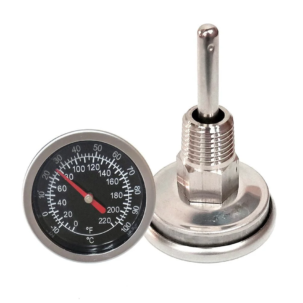 Certified Temperature Probe Meter Gauge Dial Thermometer NPT Stainless 1 4 NPT Thermometer for Boiler Tea Pot Kettle -10-100℃ 0-220ºF Thread Joint Dial Trusted