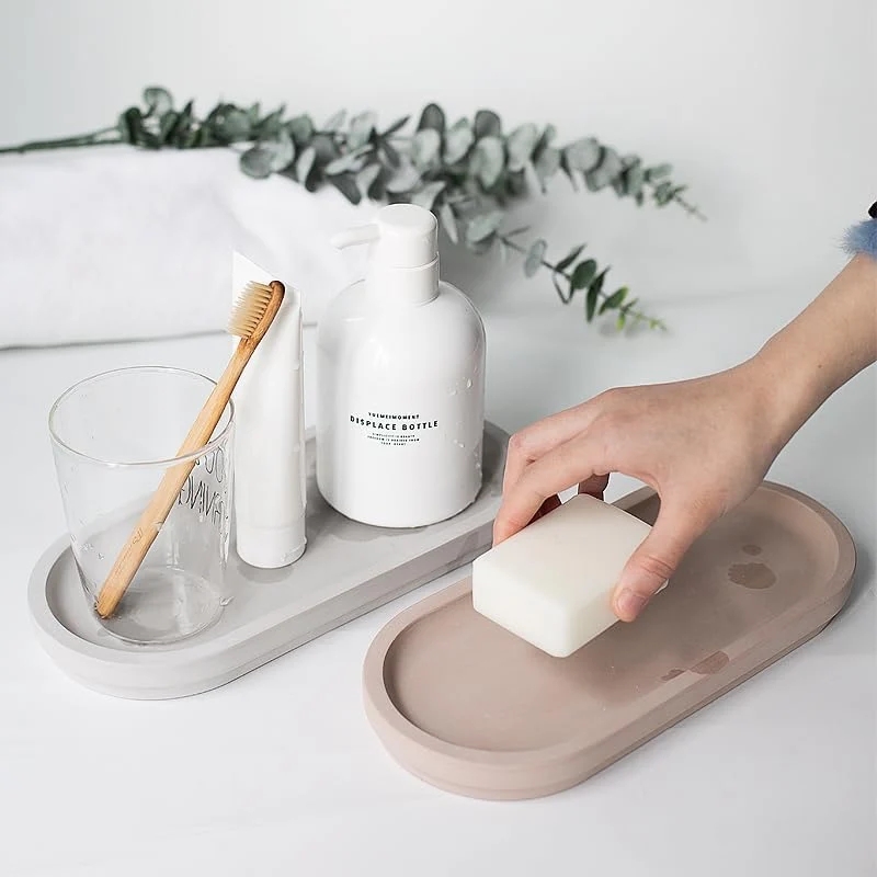 Green Selegna Diatomaceous Earth Stone Sink Tray – Quick Drying Reversible Tray for Kitchen Bathroom Countertop Organizer Use as Bottle Drying Rack Classic