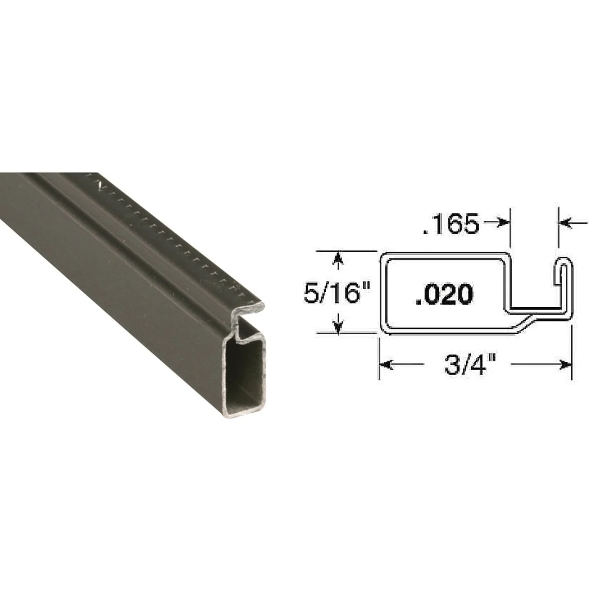 Fast Prime-Line Make-2-Fit 3 4 x 5 16 x 72 Bronze Aluminum Screen Frame Advanced