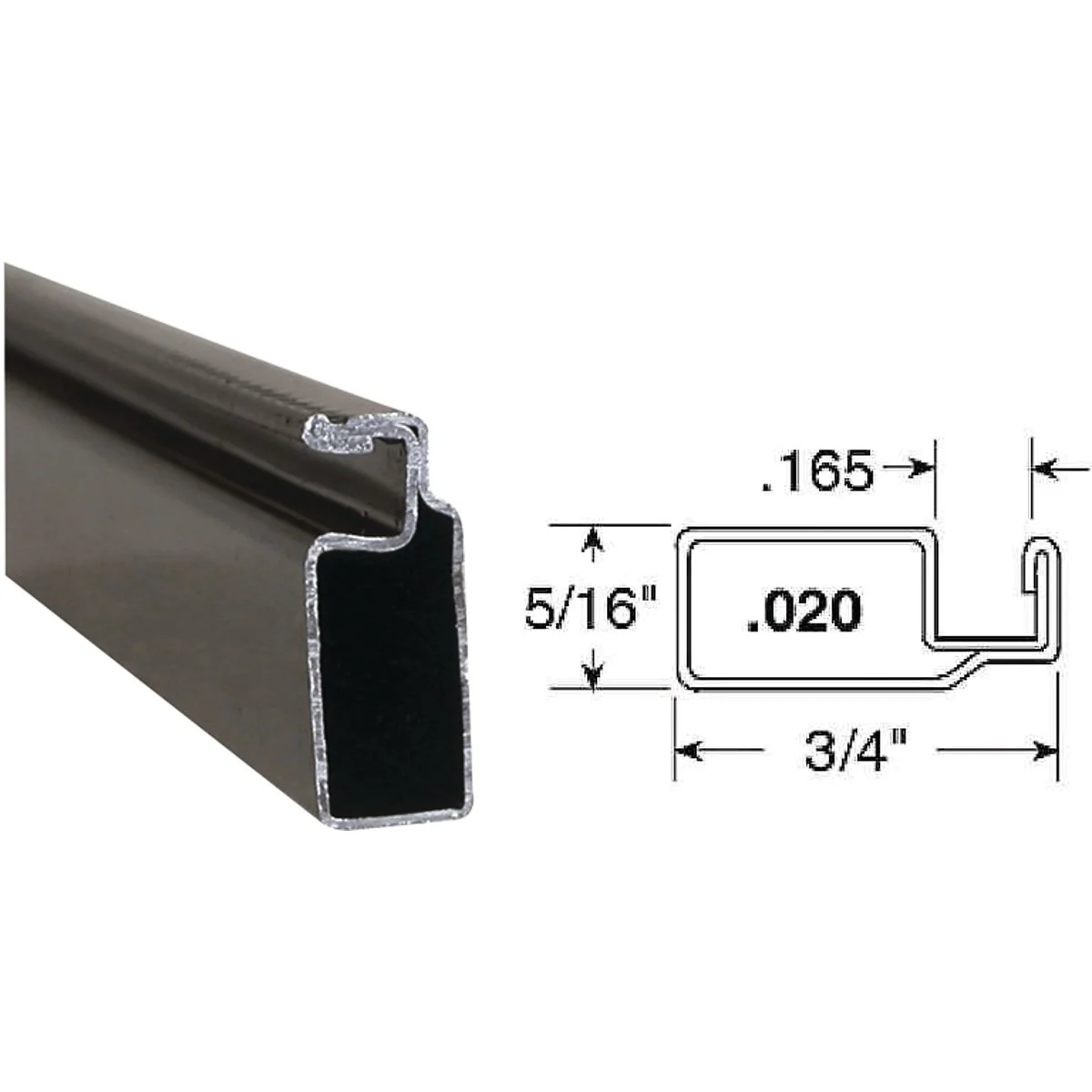 Trendy Prime-Line Make-2-Fit 3 4 x 5 16 x 94 Bronze Aluminum Screen Frame First-Class