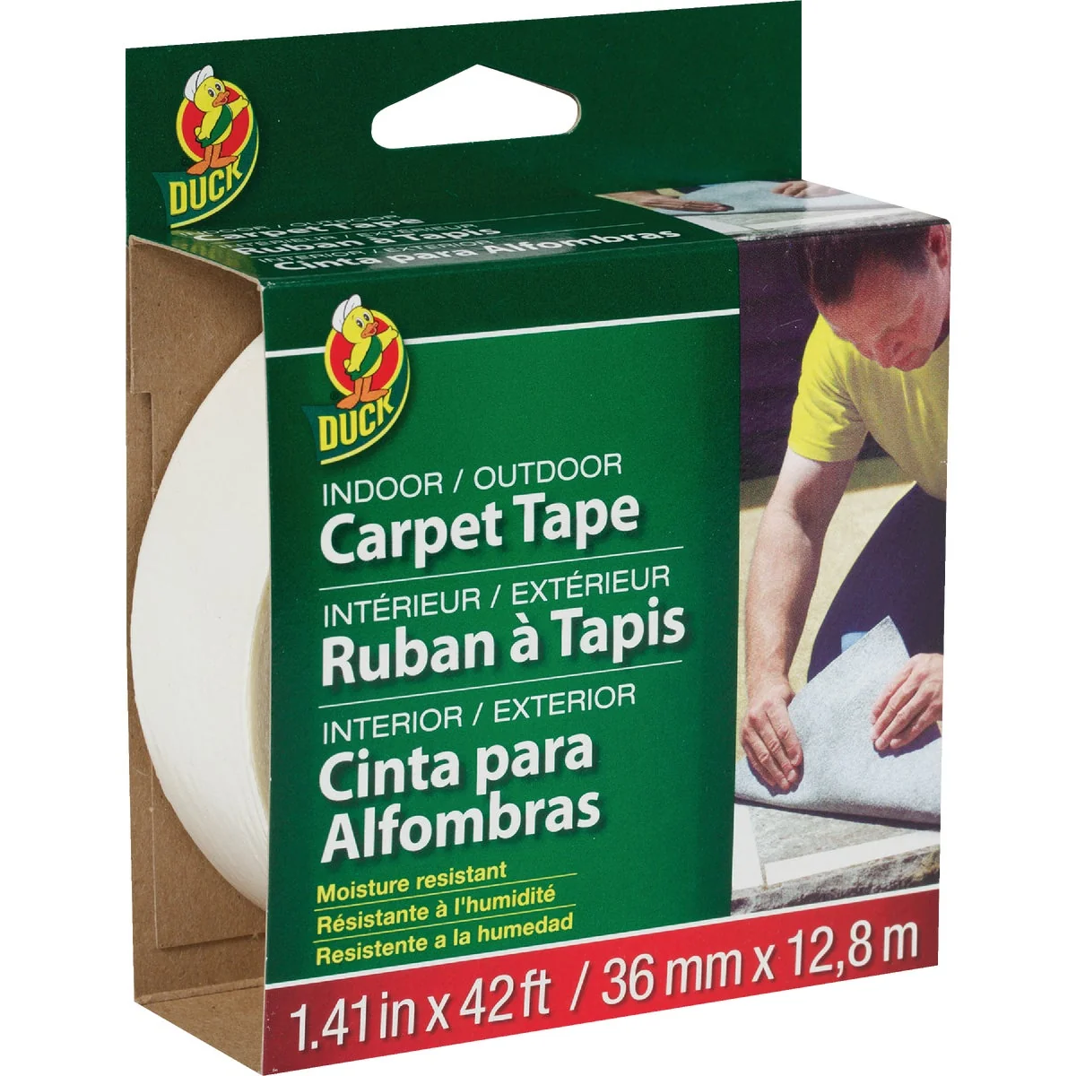 Solid Duck 1.41 In. x 42 Ft. Indoor Outdoor Fiberglass Carpet Tape Durable
