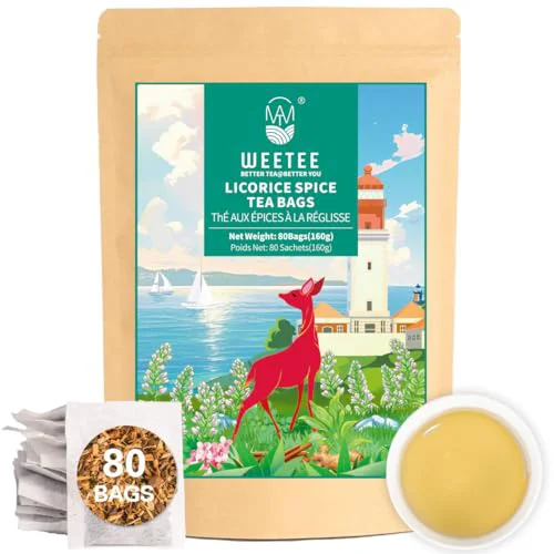 Eco-Friendly Licorice Spice Herbal Tea Bags 80ct 80 Count Green