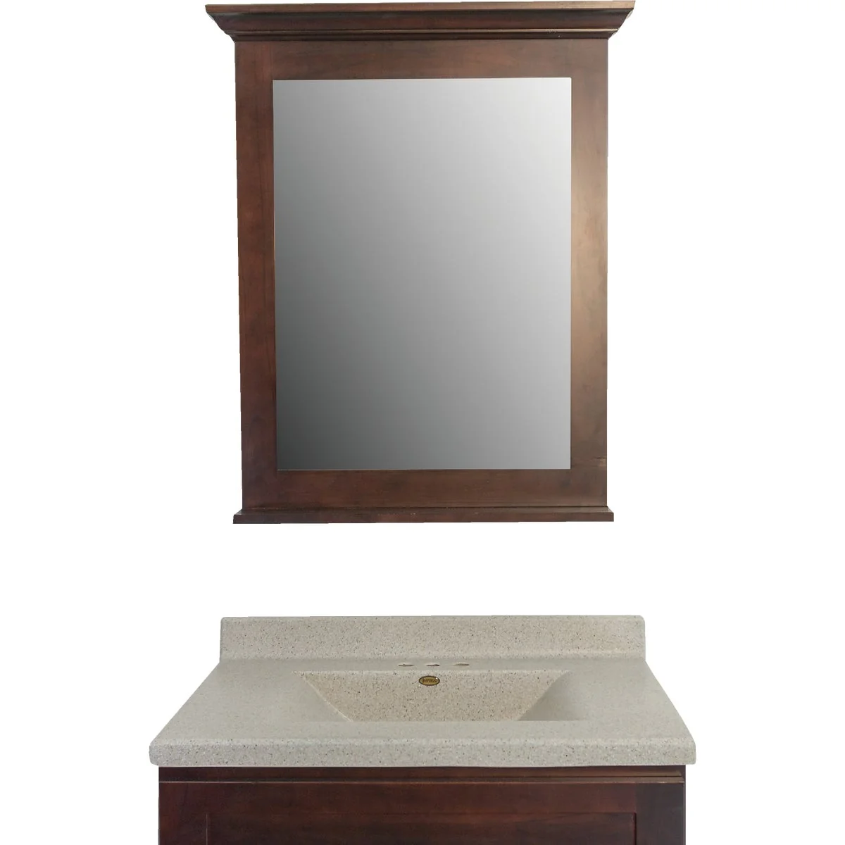 Elegant CraftMark CherryVale Shaker Cherry 30 In. W x 36 In. H Vanity Mirror Excellent