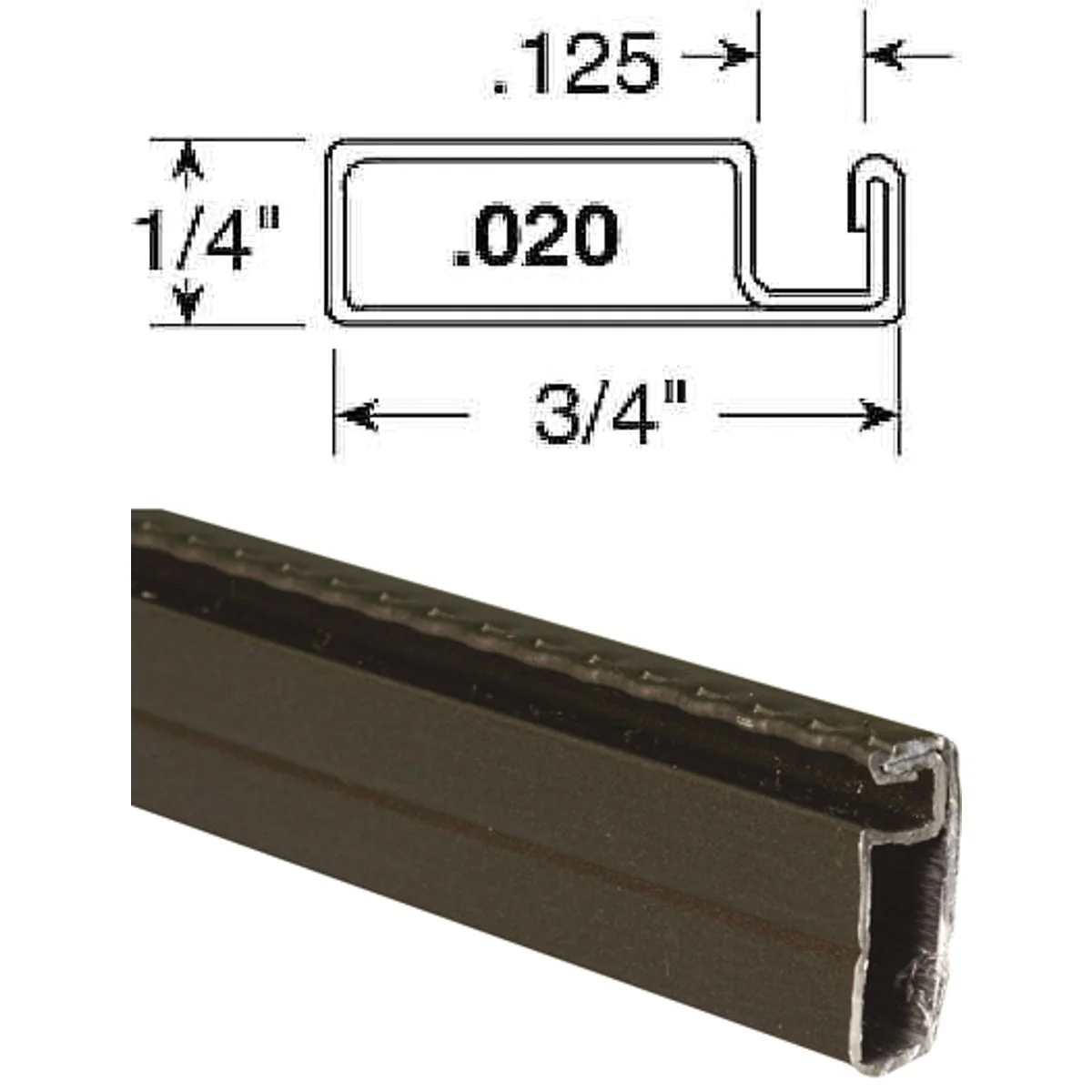 Original Prime-Line Make-2-Fit 3 4 x 1 4 x 94 Bronze Aluminum Screen Frame Exclusive