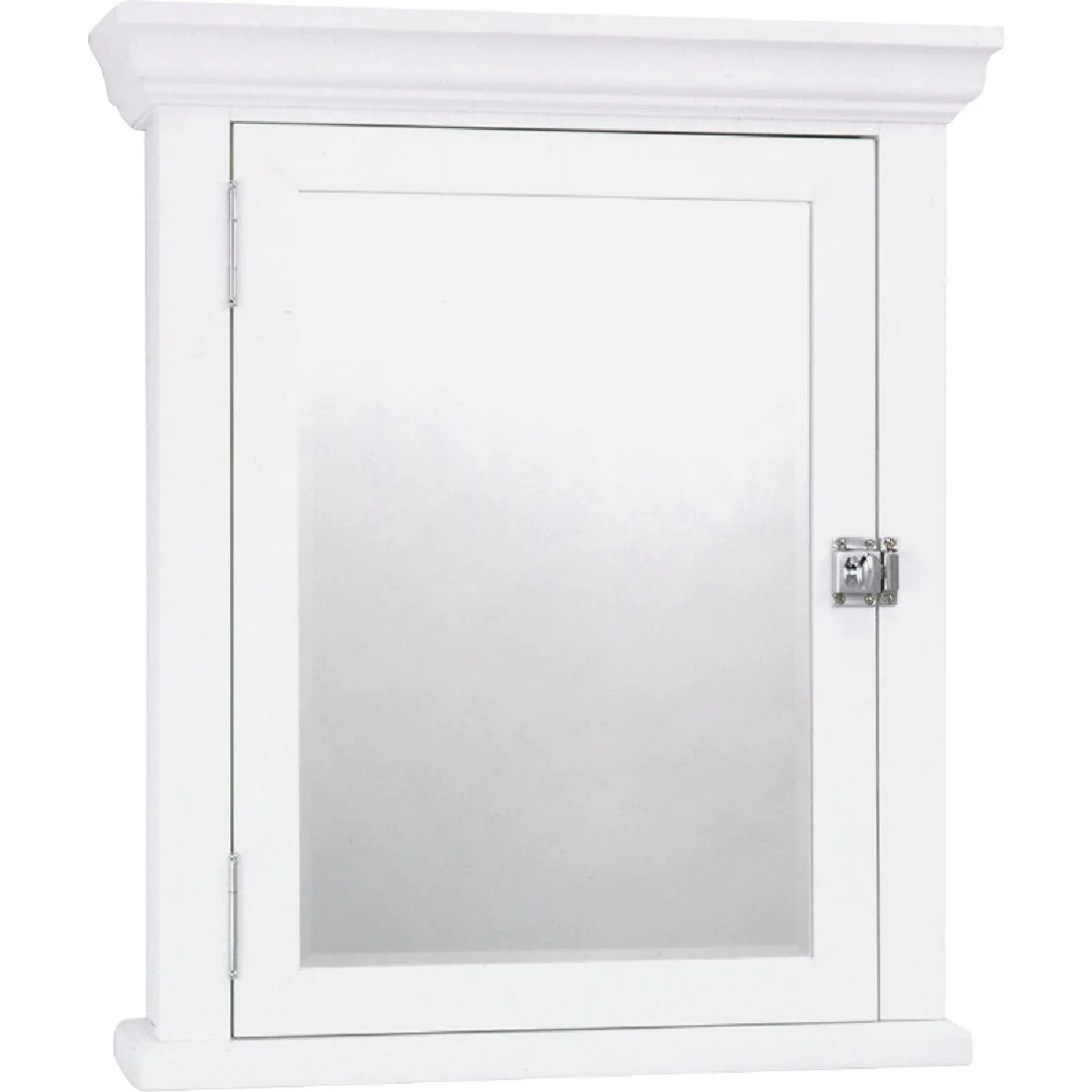 Clean Zenith American White 22.25 In. W x 27.25 In. H x 5.75 In. D Single Mirror Surface Mount Crown Pediment Medicine Cabinet Environmentally Friendly