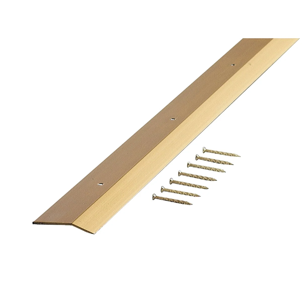 Classic M-D Satin Brass Smooth 2 In. x 6 Ft. Aluminum Carpet Trim Bar Extra Wide Excellent