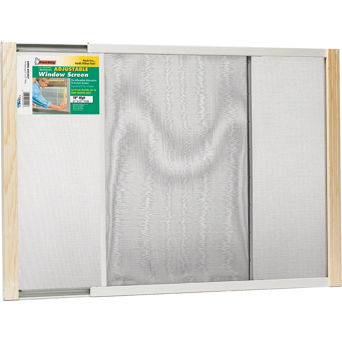Sustainable W.B. Marvin 18 In. x 21-37 In. Adjustable Window Screens by Frost King Effective