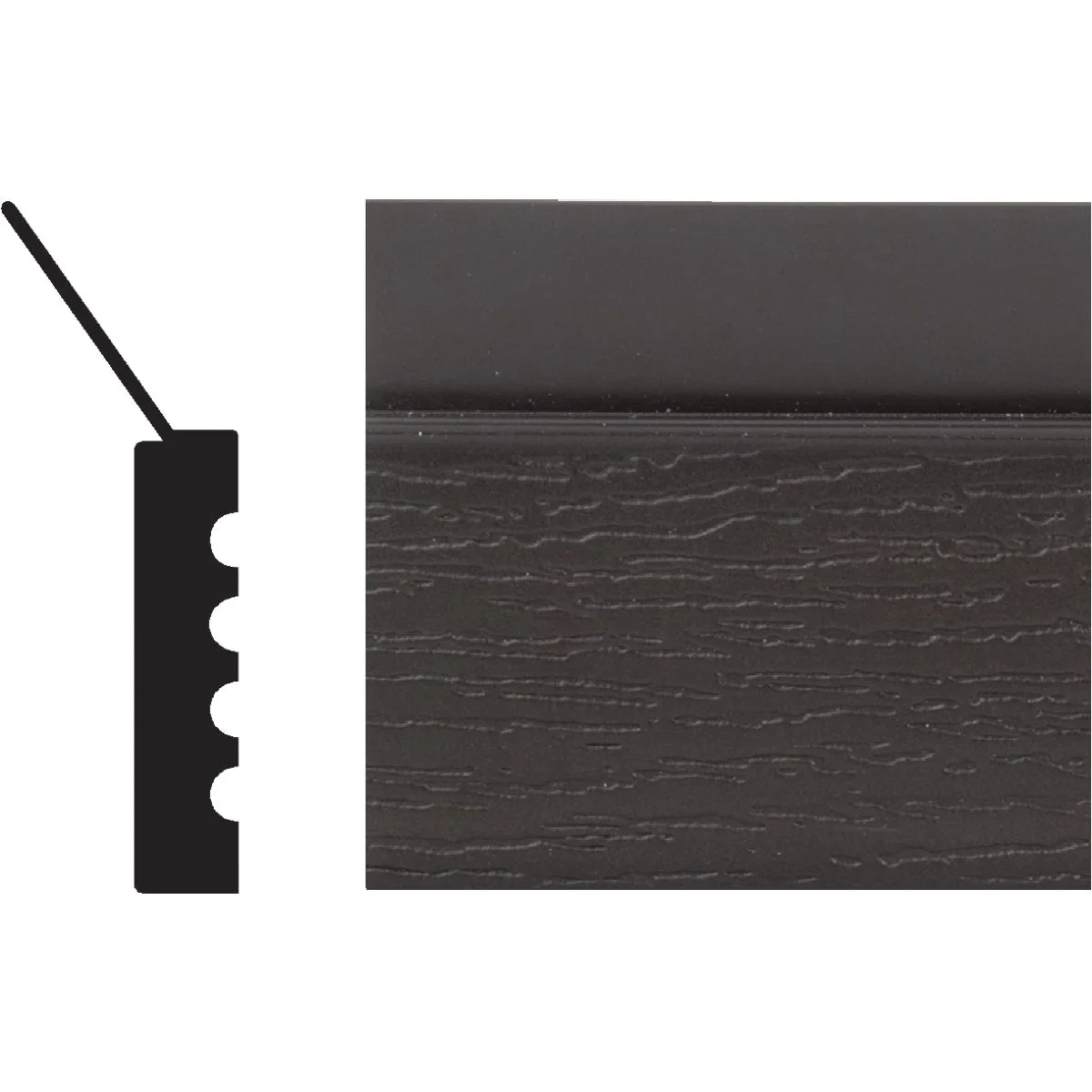 Fine Royal Thermo Stop 2 In. W. x 7 16 In. H. x 16 Ft. L. Brown PVC Weatherstrip Garage Door Stop Reliable