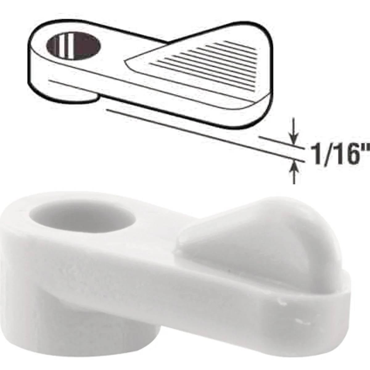 Premium Material Prime-Line 1 16 In. White Swivel Plastic Screen Clips with Screws 12 Count Specialty