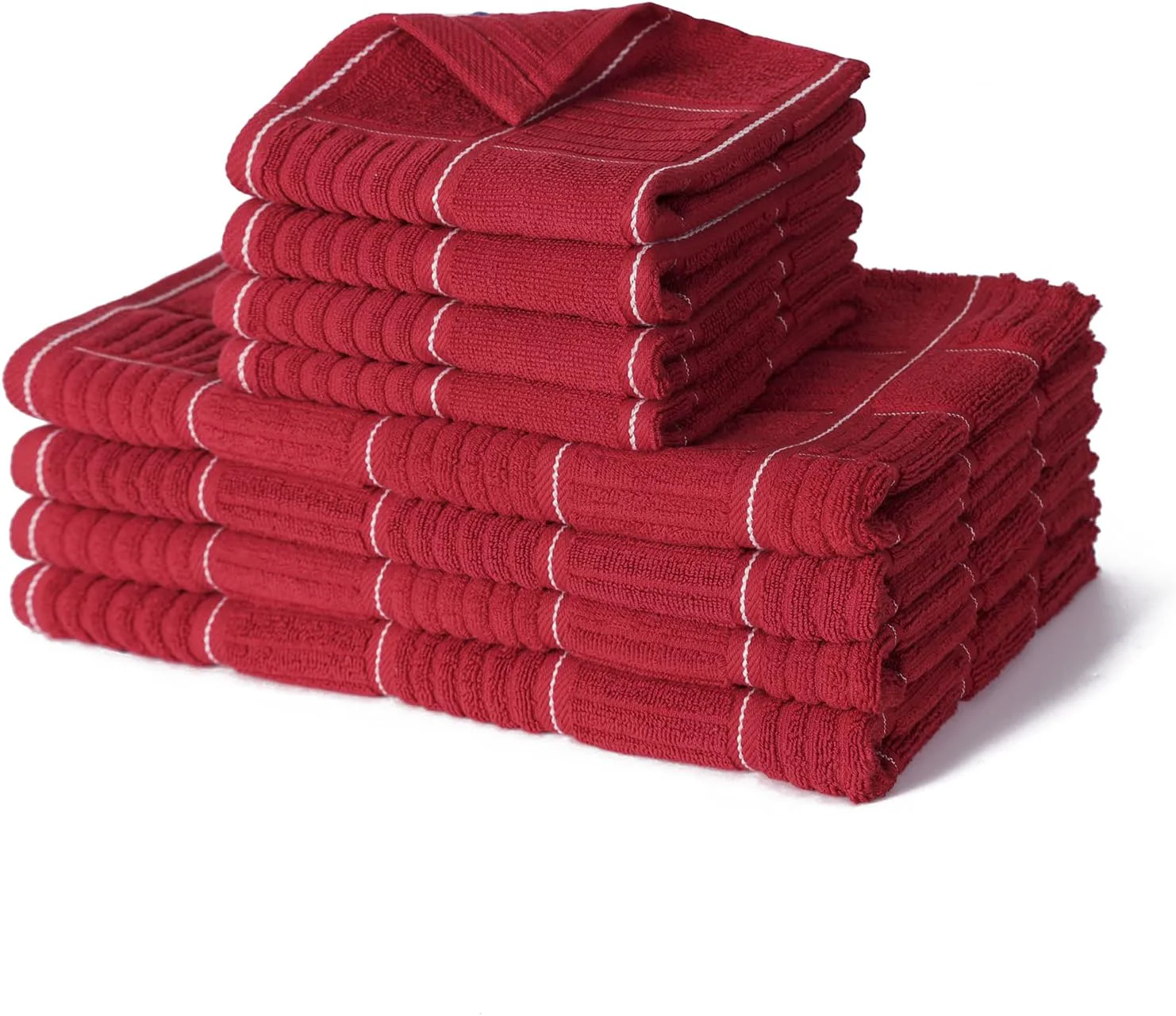 Trusted Glynniss Red Kitchen Towels and Dishcloths Set Dish Towels and Dish Rags Set for Washing Dishes Cleaning and Drying Pack of 8 red Consistent