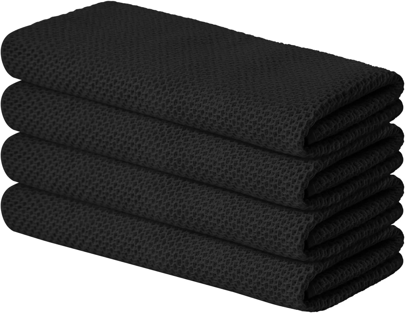 Secure Premium Cotton Waffle Weave Dish Cloths Set of 4 Dependable