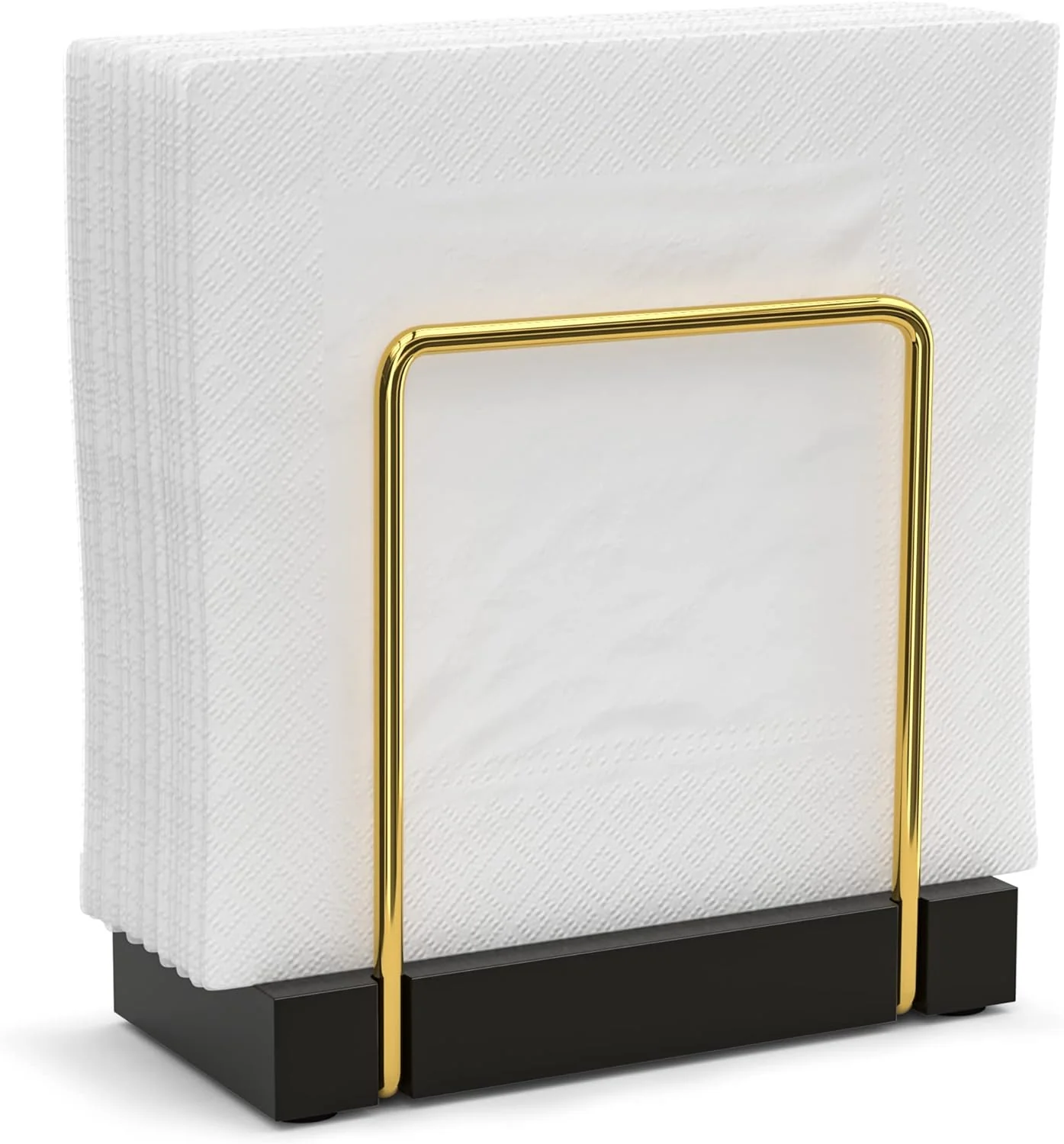 Prestigious Napkin Holder for Table Gold Kitchen Accessories for Dining Table Farmhouse Cocktail Picnic Rustic Bamboo Iron Wood Holders for Mail Bills Suitable Proven