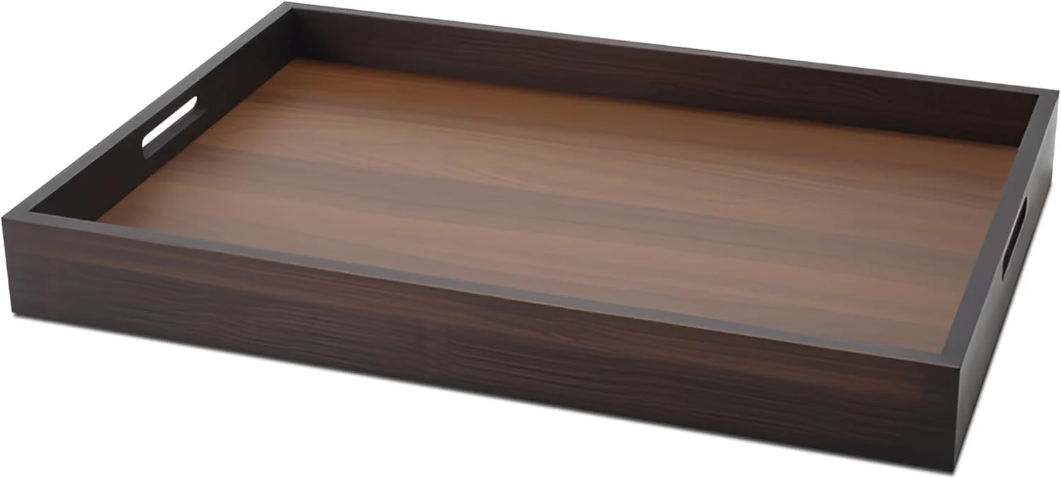 Next-Generation Wood Serving Tray 13 x8.7 x1.5 Small Food Tray for Party Dining Home Decor Bed Bathroom Living Room Drink Coffe Table Carefully Designed