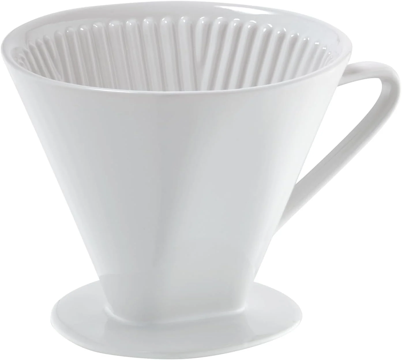 Comfortable Cilio C105179 Porcelain Coffee Filter Holder Pour-Over 6 Large White Trendy