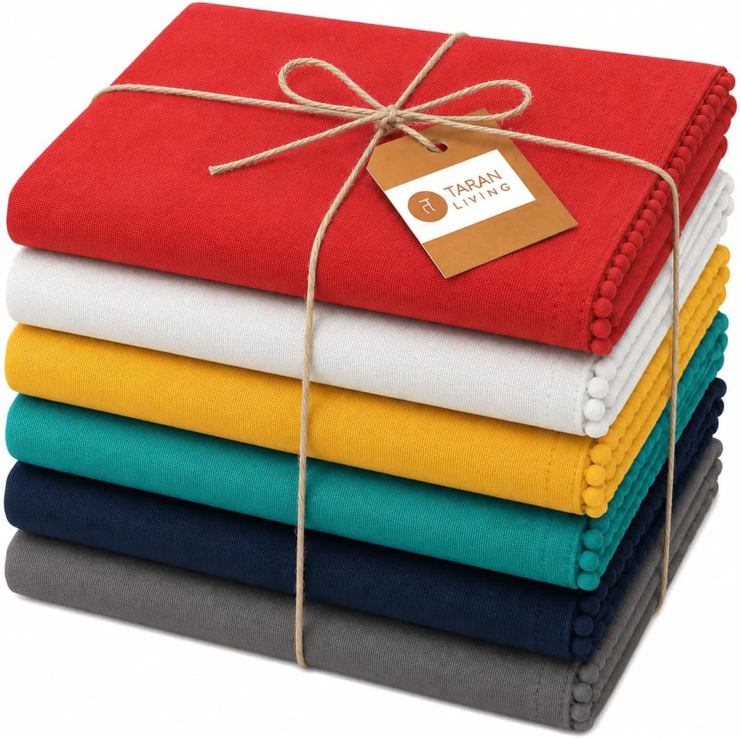 Safe Premium Cotton Kitchen Cloths – Absorbent Dish Towels 6-Pack Carefully Designed