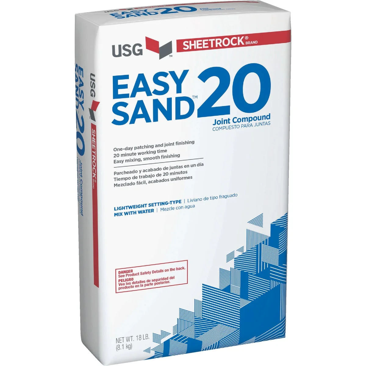 Effective Sheetrock Easy Sand 20 Lightweight Setting Type 18 Lb. Drywall Joint Compound Eco-Friendly