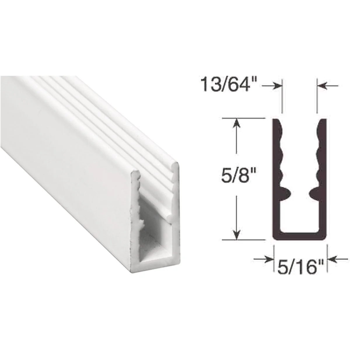 Efficient Prime-Line 5 16 In. x 5 8 In. x 94 In. White Extruded Window Frame Fashionable