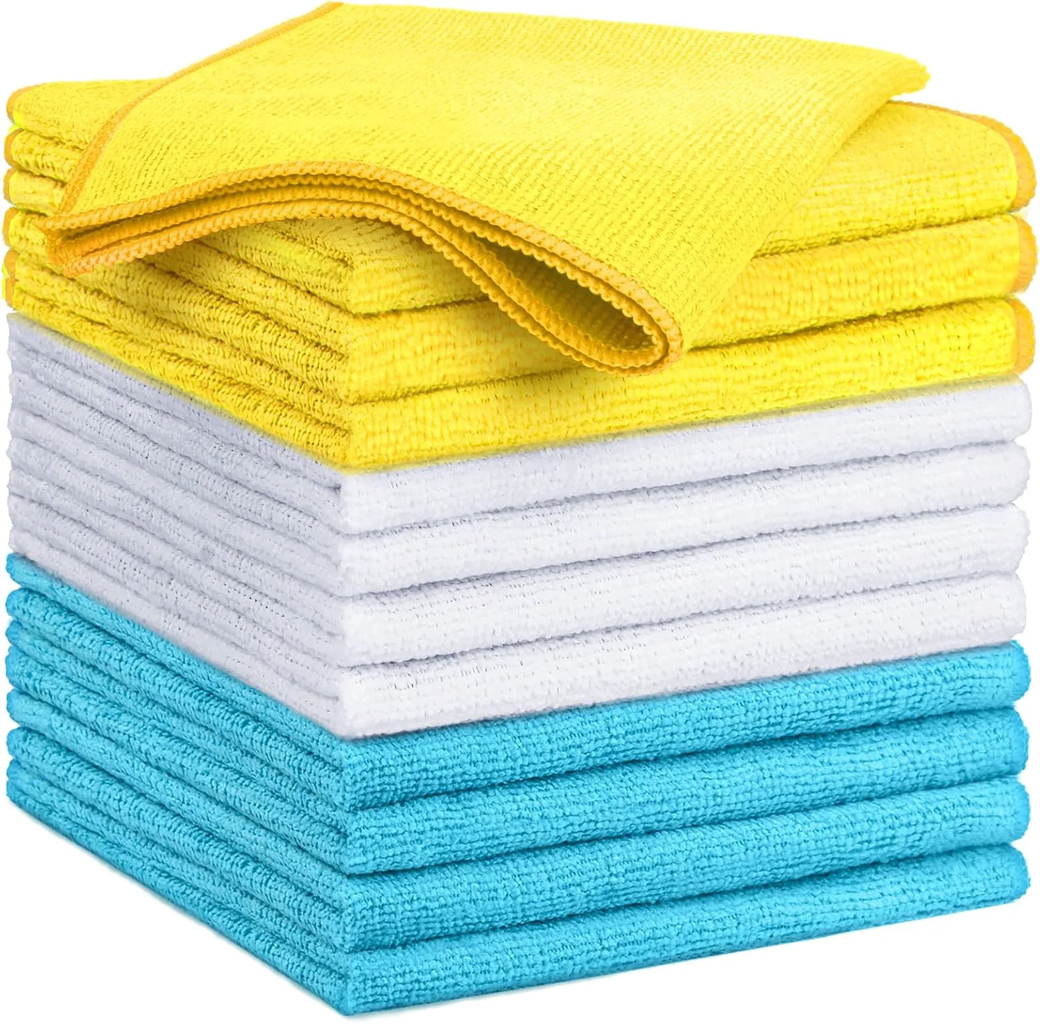 Certified GLIMGLINT Microfiber Cleaning Cloth 12 Pack Towels for Cars 14 X12 Inch Top-Quality
