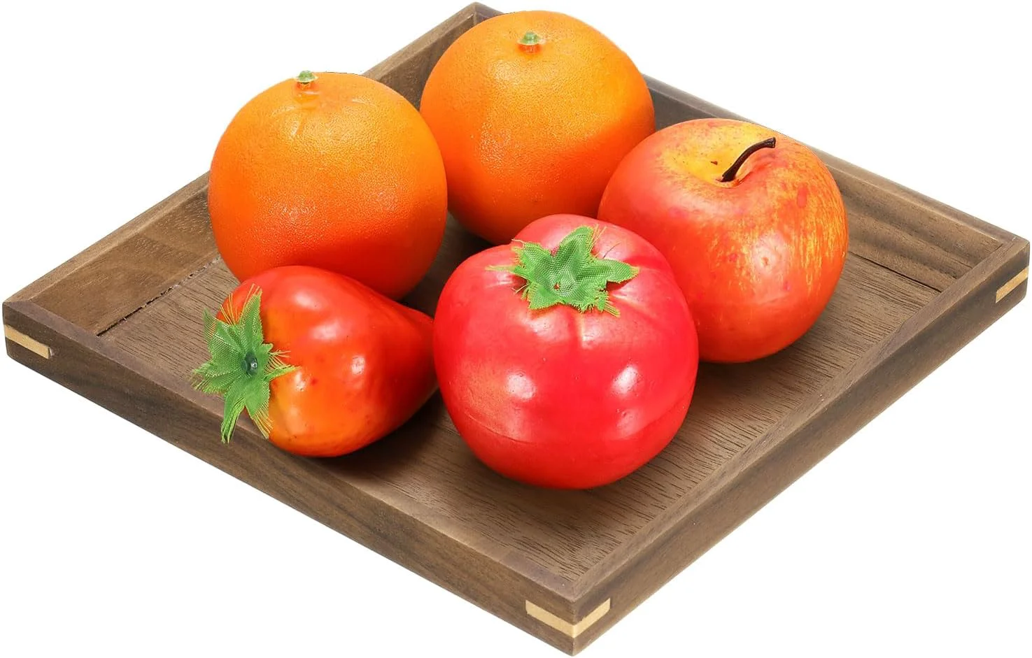 Luxury uxcell Bamboo Serving Tray 6 x 6 Inch Square Wooden Trays Portable Serving Platters for Food Fruit Snacks Bread Vanity Weddings Picnics Fine