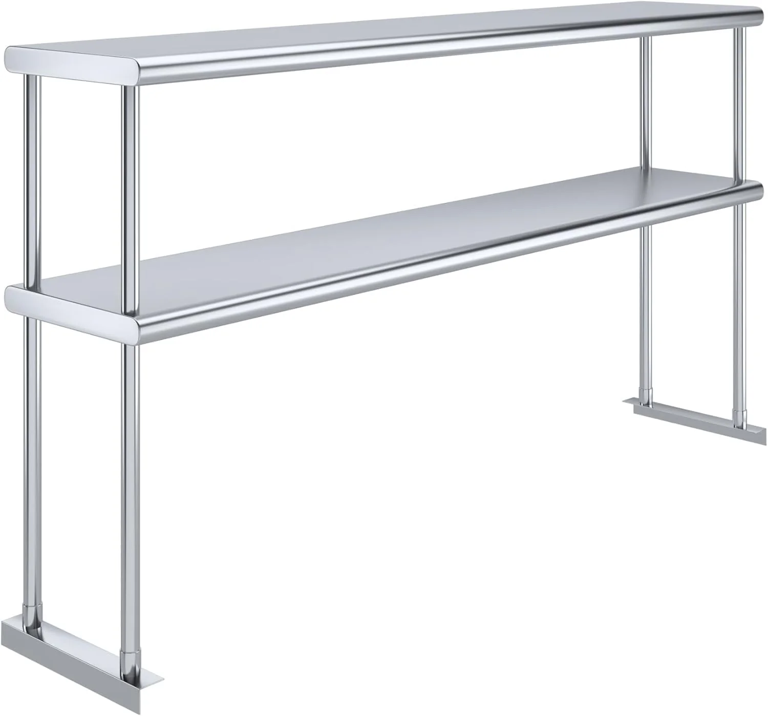 Effective NSF 60 x 12 Stainless Steel Double Overshelf Professional
