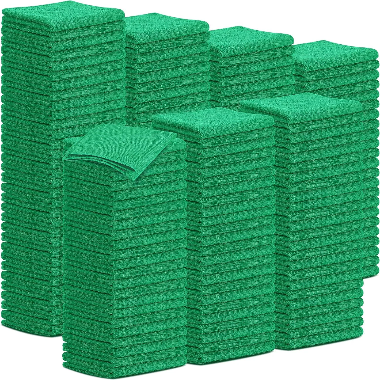 Authentic Tenare 100 Pack 12” x 12” Microfiber Cleaning Cloths Reusable Cleaning Rags Bulk Microfiber Towels Softer Highly Absorbent Washcloths for House Easy-to-Use