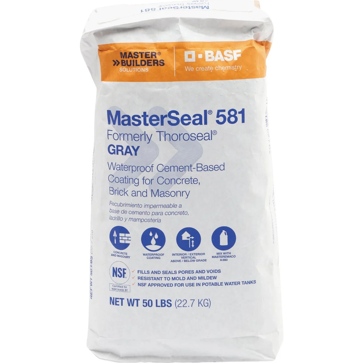 Innovative MasterSeal 581 50 Lb. Gray Masonry Waterproofer Trendy
