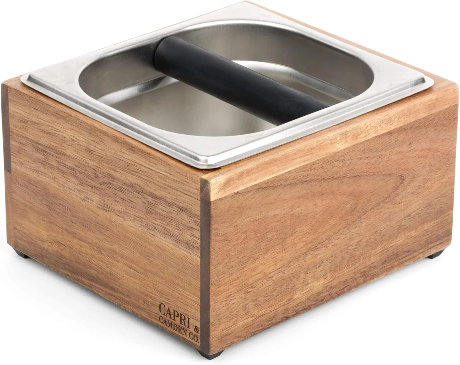 Green Knock Box Large Capacity Espresso Knock Box Non-Slip Base Knock Box Espresso Coffee Knock Box Shock Absorbant Espresso Knock Box and tamp station Smart