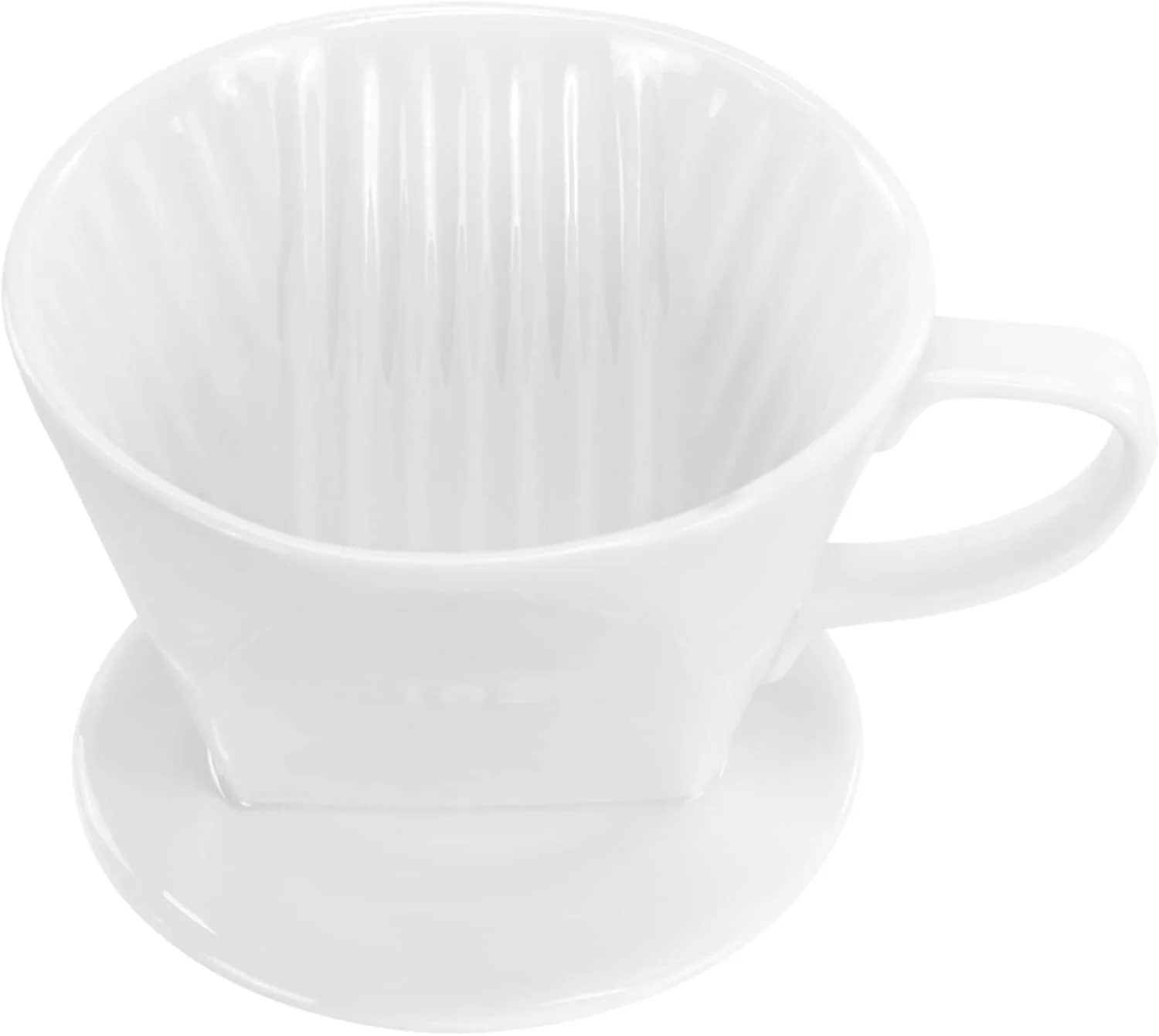 Versatile Pour Over Ceramic – Coffee Dripper with 3 Holes Flat Bottom Porcelain Slow Filter Cone for Travel Camping Office Home Coffee Maker Brew Reliable