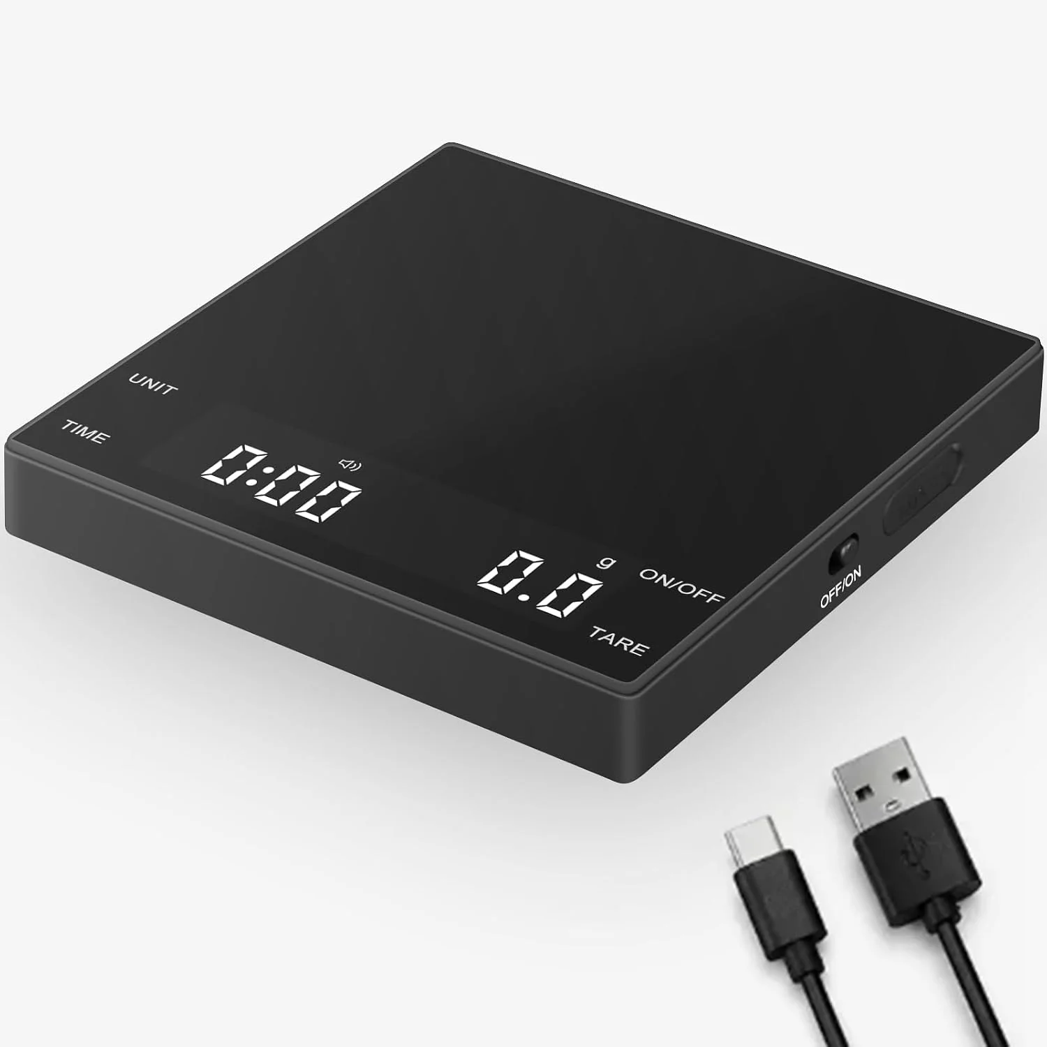 Reliable Coffee Scale with Timer 0.1g Precision Mini Espresso Scale Compact USB-C Rechargeable Digital Kitchen Gram Meter 6 Units Fits Drip Tray for Pour Over Barista Matcha Bean Brewing Official