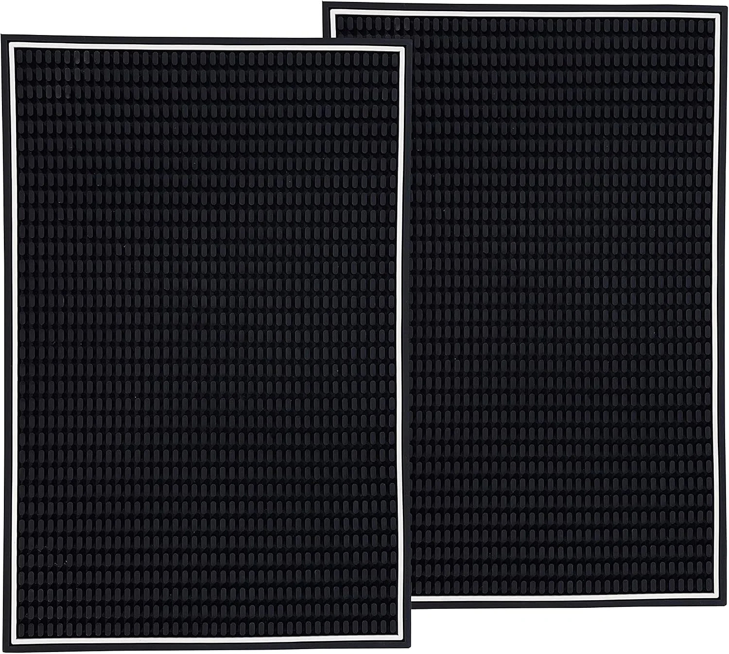 Excellent Highball amp Chaser Premium Bar Mat 18in x 12in 1cm Thick Durable and Stylish Service Bar Mat for Spills Coffee Bars Restaurants and Counter Top Dish Drying Mat Glass Drying Mat 2 Pack Black Quality
