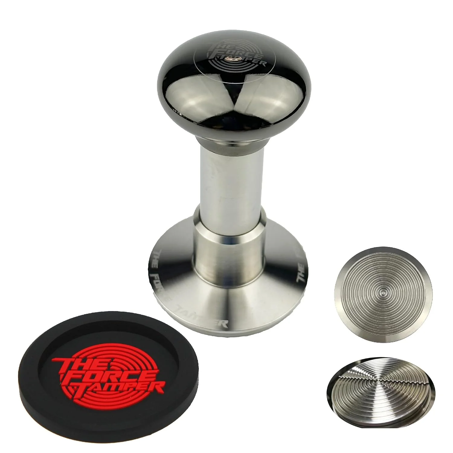 Functional 58.35mm C-Ripple Dis Set Black Mirror Jellyfish AL Handle Coffee Tamper Automatic Impact Adjustable Constant Pressure and Auto-leveling five sizes and eight combination sets are available Practical