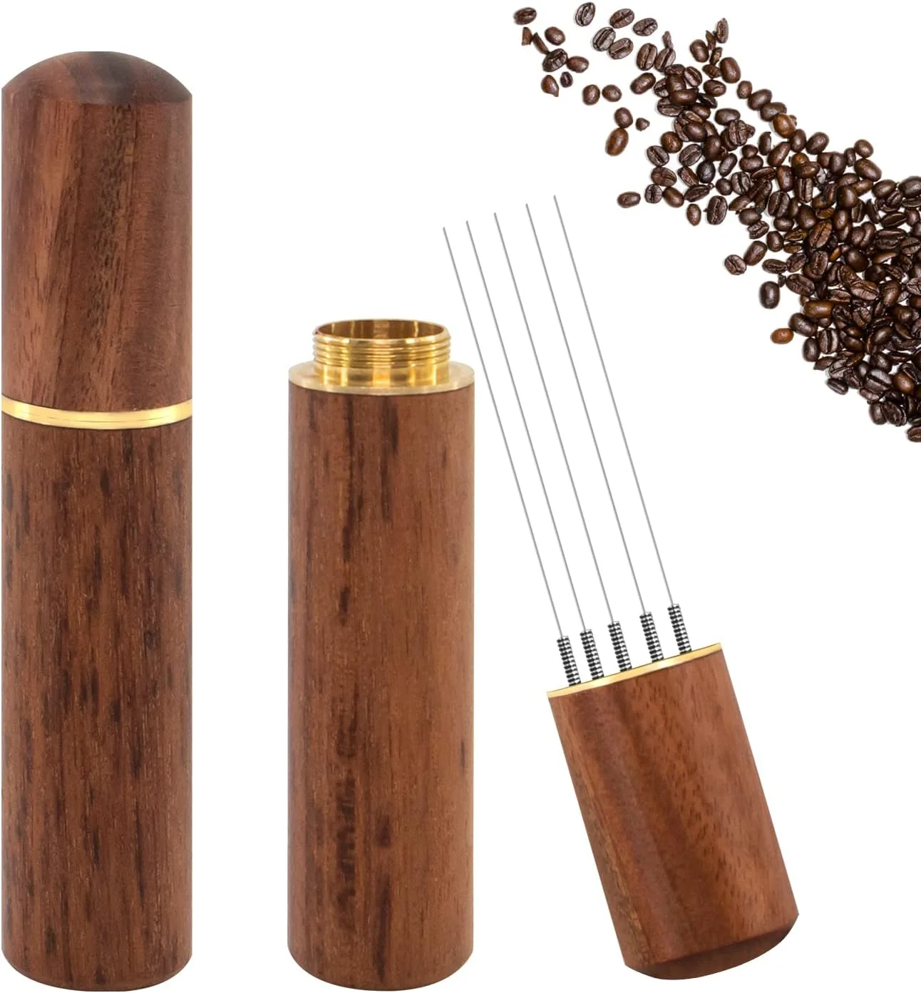 Artisan Espresso Coffee Stirrer Espresso Distribution Tool Coffee Stirring Tool Professional Barista Hand Needle Type Distribution Tool 5 Needles 0.4mm Smart