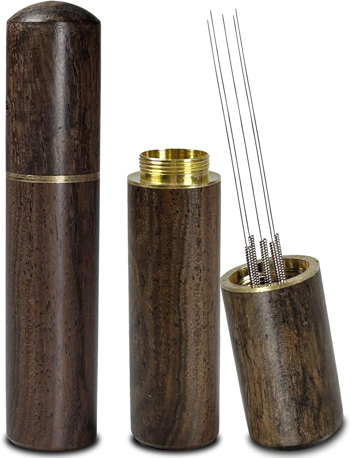 Certified Espresso Stirrer 5 Needles 0.4mm WDT Distribution Tools for Barista Natural Wood Handle and Stand Espresso Distribution Tools for Home Kitchen Cafe Efficient