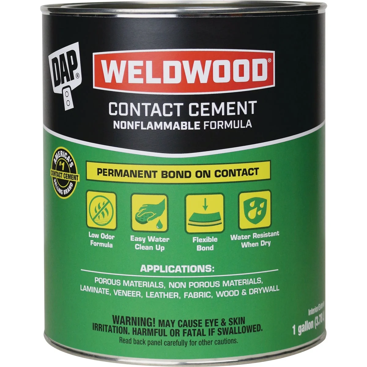 Flexible DAP Weldwood Gal. Nonflammable Contact Cement Certified