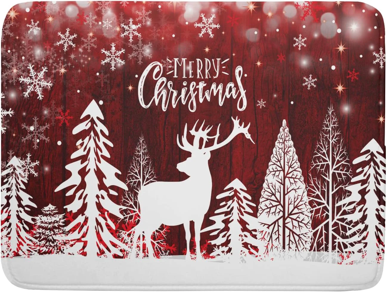 Practical Christmas Dish Drying Mats for Kitchen Counter 16×18 Inch Merry Christmas Happy New Year Snowflake Microfiber Drying Mat Kitchen Accessories Fast Dry Unique