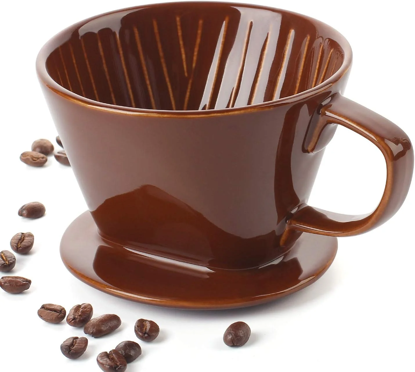 Original Design Dowan Pour Over Coffee Dripper Non Electric Pour Over Coffee Maker Porcelain Slow Brewing Accessories for Home Cafe Restaurants Green